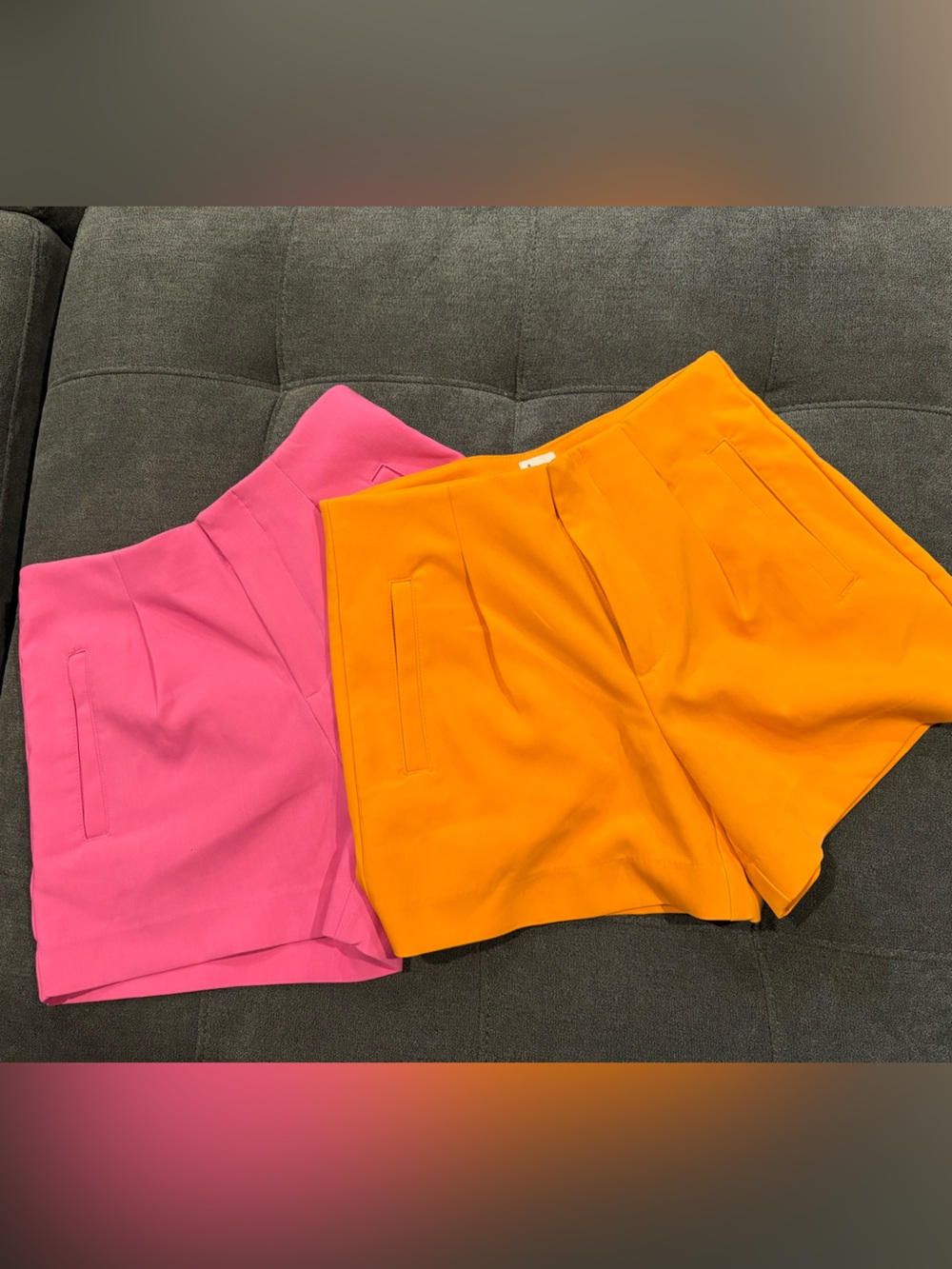 a new day Pink and Orange Colorblock Shorts